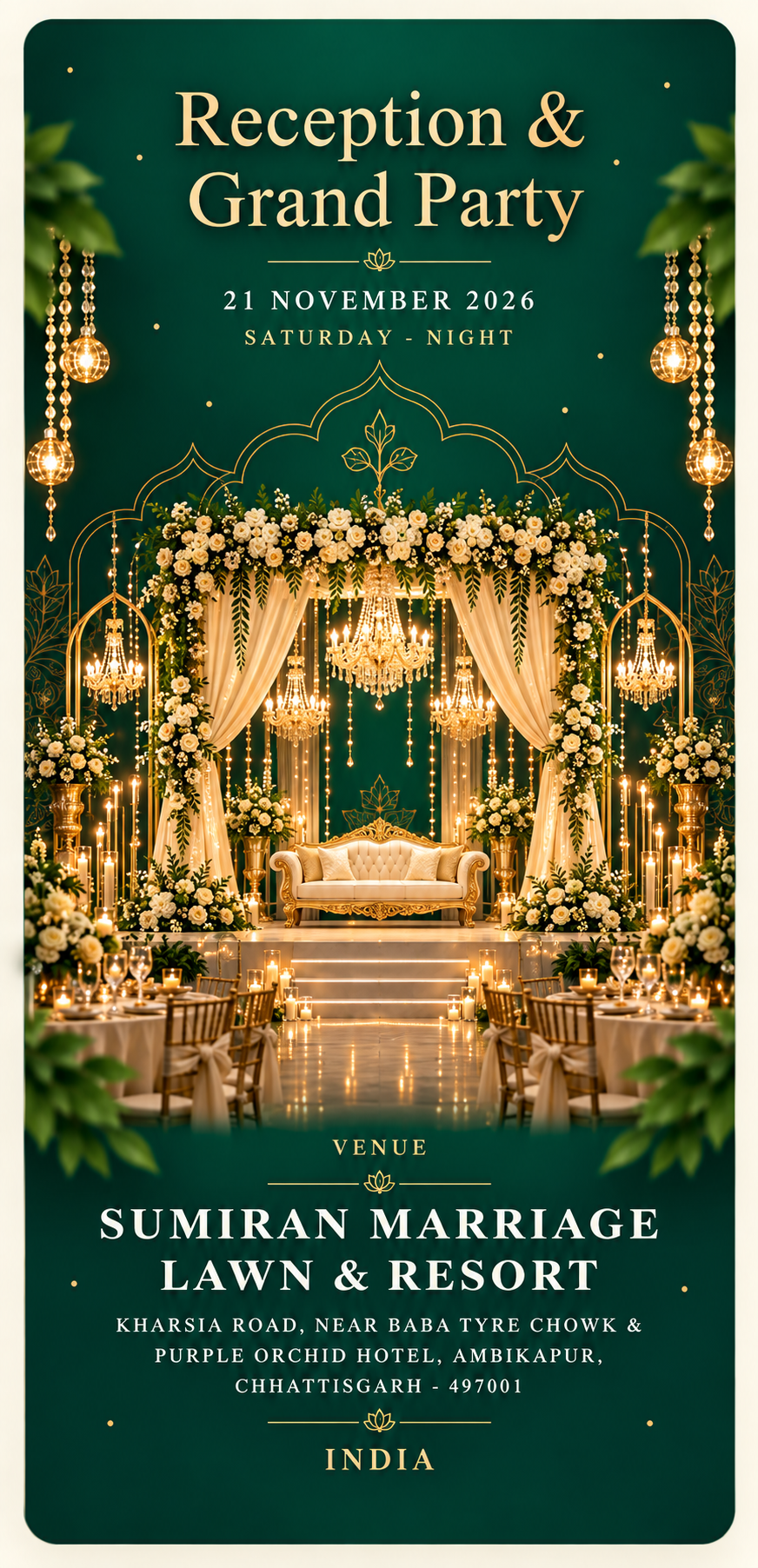 Reception and grand party