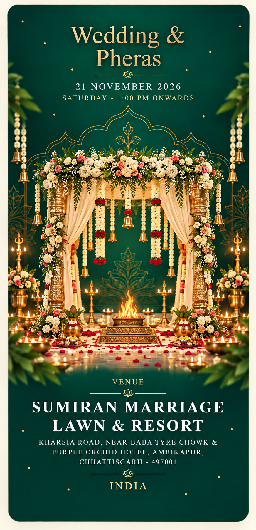 Wedding and pheras